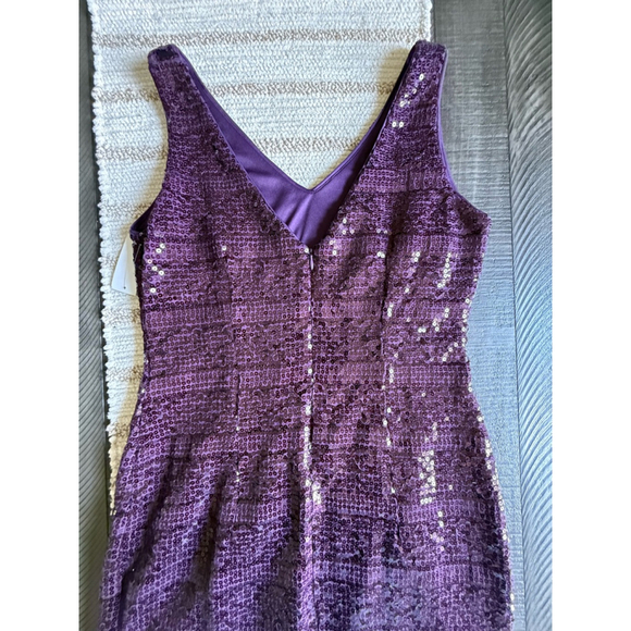 SD Collection Purple Sequin Cocktail Dress Women’s Size 10 Party Holiday - Picture 7 of 8